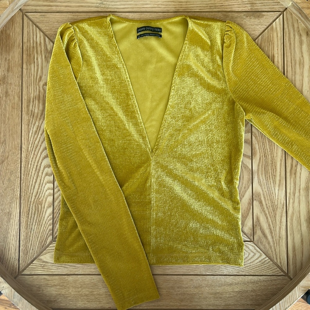 Urban Outfitters Velvet Type Material Top